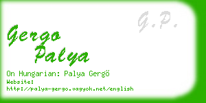 gergo palya business card